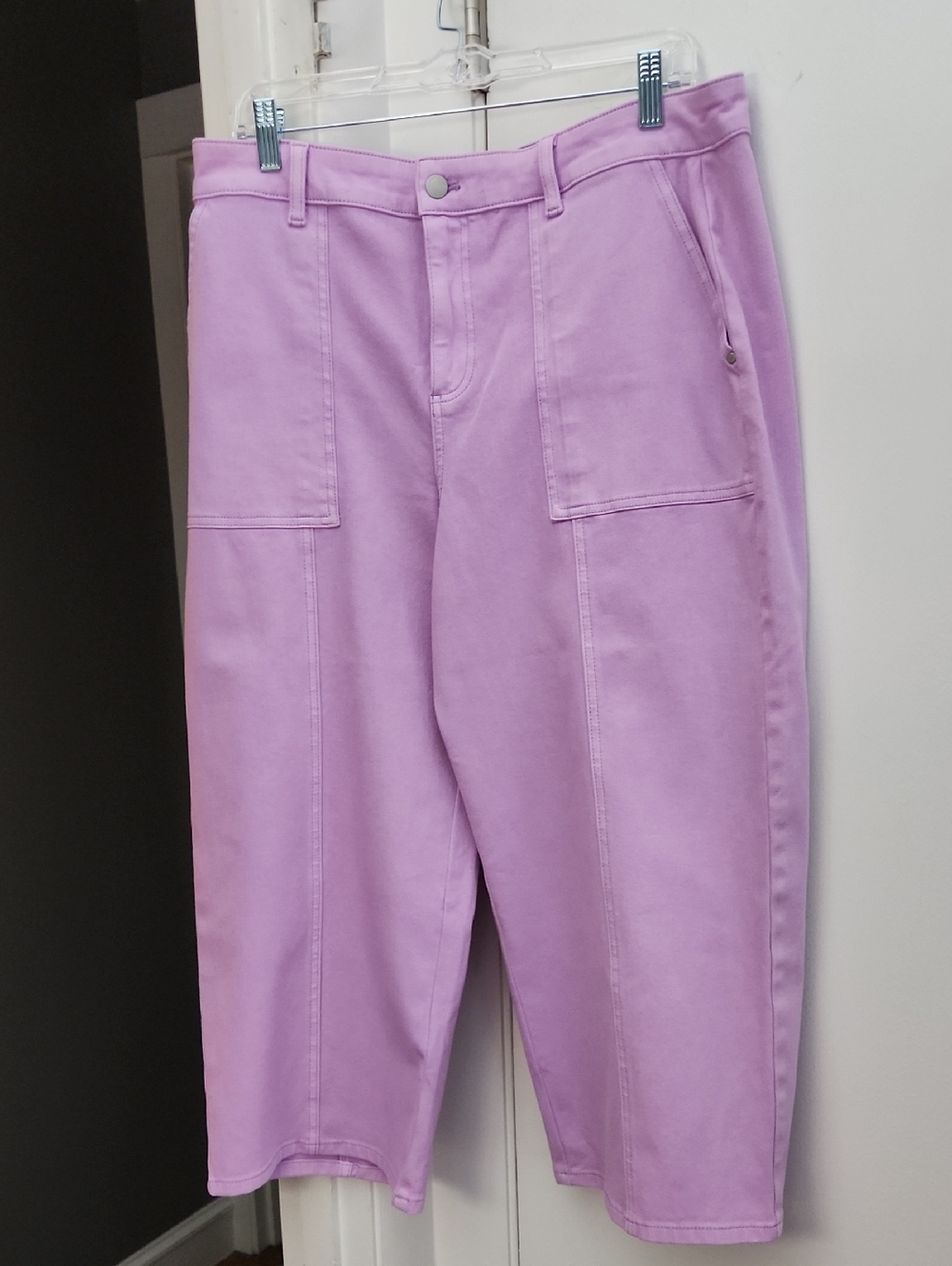 Talbots Lilac Wide Leg Cropped Jean